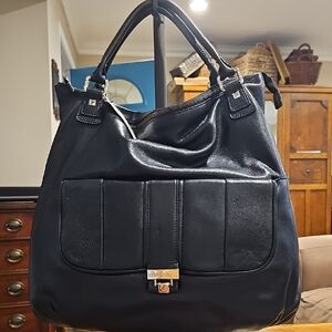 NEW Charles David Black Leather Handbag